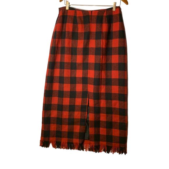 J London wool blend tartan skirt sz 12 - Picture 2 of 7